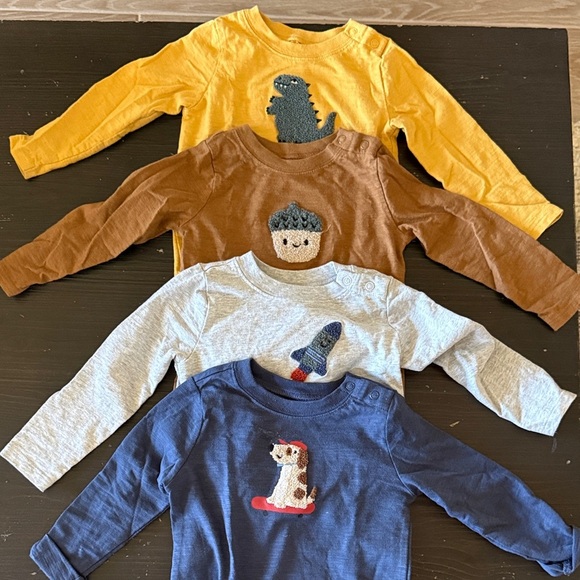 4 Garanimals Yellow, Brown, Gray, and Blue Bodysuit Set - Picture 1 of 6